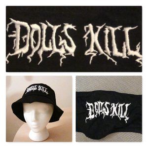 Dolls Kill Embroidered Logo Bucket Hat and Mask Bundle